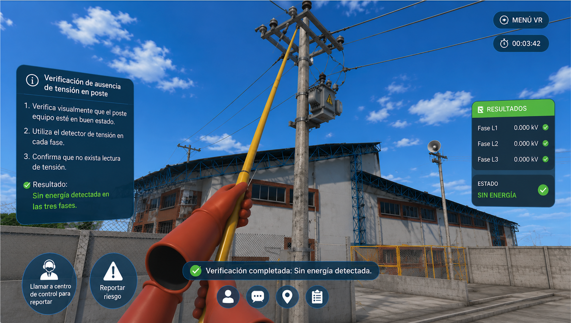 Entrenamiento inmersivo en Realidad Virtual